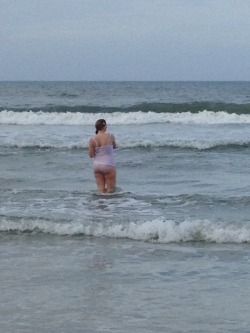 Here’s me playing in the ocean in Florida in just my undershirt