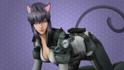 mrdeviant92:  Motoko as a catgirl. Rendered in Blender Cycles