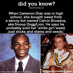 did-you-kno:  When Cameron Diaz was in high school, she bought