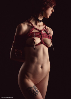 jesseflanagan: With Xela.  MyNawashi rope. Rigging/photo by