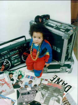 nxnsense:  Here’s a cute baby surrounded by vintage hip hop