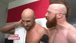 Watch as Sheamus gives a victory kiss to Cesaro is actually the
