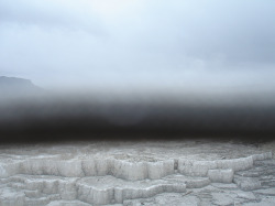 natgeotravel:  An otherworldly view of Mammoth Hot Springs in