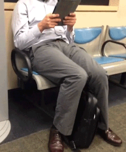 partneredandlonely:  Manspreading.   “If you don’t have anything