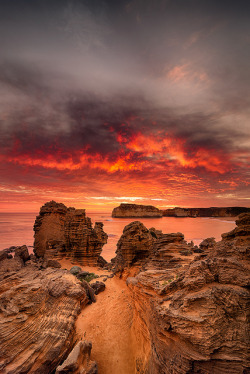 beauty-on-earth:  neptunesbounty:  Fire in the sky. by atoulmin