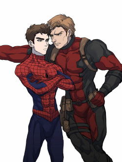 goodboybondage:  Spidermen ne cédait pas aux avances de Deadpool.