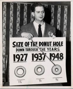 vintageeveryday:  Have donut holes gotten smaller down through