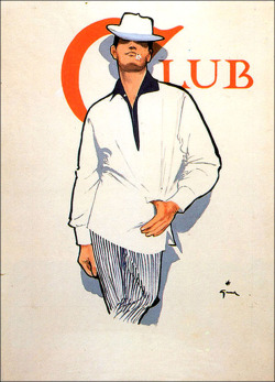 buzz-o-graph:Illustration by René Gruau for Club Men’s Wear,