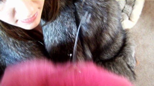 New fox spooging goodness from Eva, â€œPOV CUM ON FURâ€, posted on her Southern Charms page. Features my dyed fox boa with the assist, spraying all over the collar of a full length fox. That is, after all, where all loads should go, heh.Sure, the human