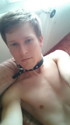 flashdoggy:  newbornpuppy:  My first collar :))   Another new