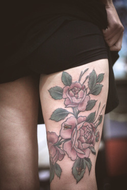  ink by Alice Carrier (on Tumblr): roses under the buns. 