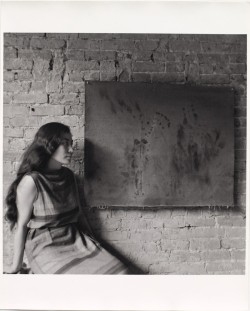 inneroptics:  Yoko Ono with her Painting to See in the Dark (Version
