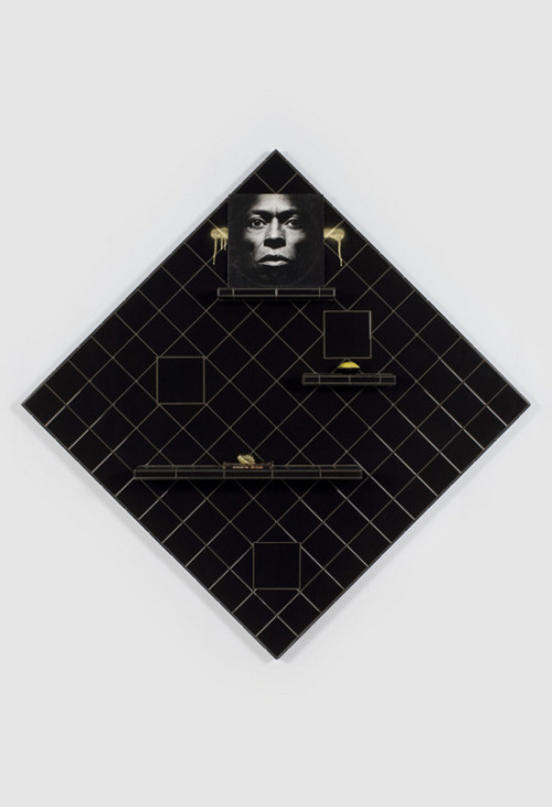 therichestbear:  Rashid JohnsonThe Fire Next Time, 2010Black ceramic tile, vinyl, space rock, shea butter, books, paint 177.8 x 177.8 x 16.5 cm / 70 x 70 x 6 1/2 in   The black dot….#khepre