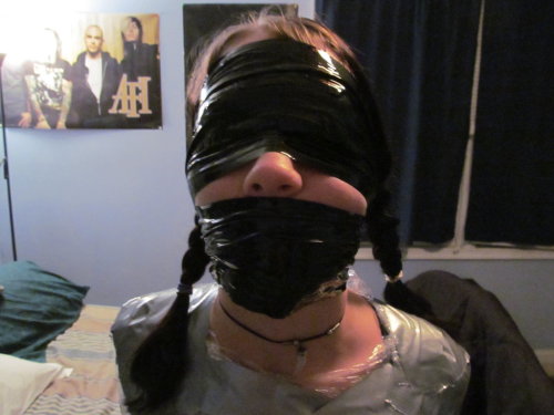 Nice and tight tape gag…