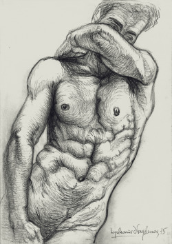 lyubomir-naydenov:  “Male nude”, 2015Pencil on paperh. 29,