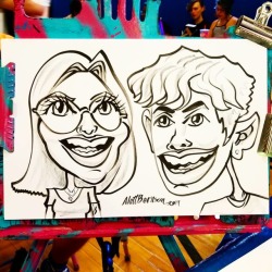 Doing caricatures today at the Black Market! Happy Pride!  I