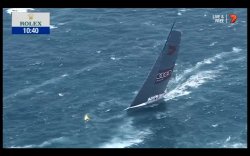 Wild Oats XI chasing at the second turning mark. Â Sydney Hobart