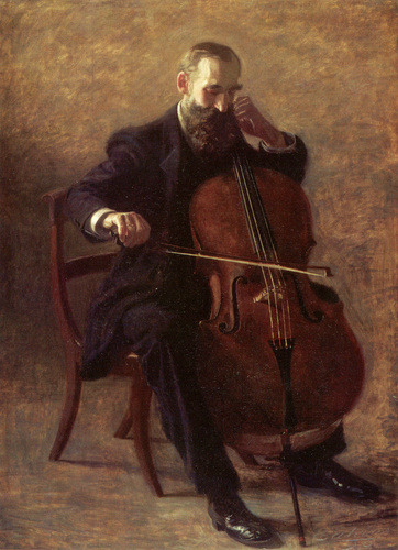artist-eakins: The Cello Player, 1896, Thomas Eakins Medium: