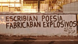 accionpoeticaenchile:  “Escribían poesía, fabricaban explosivos.”