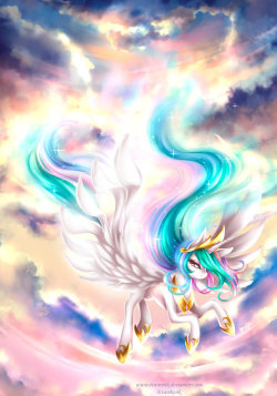 the-pony-allure:[MLP CELESTIA] Dayfall by EvanRank  =3