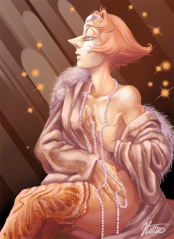 tassietyger: hatteri: Portrait of Pearl I digitally painted and