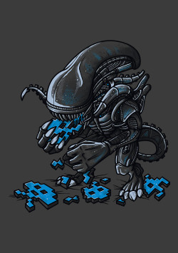 it8bit:  Alien Eats Alien Prints available at RedBubble. Created