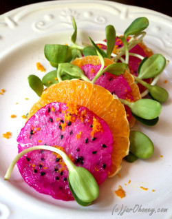 beautifulpicturesofhealthyfood:  Dragon Fruit Orange Sunflower