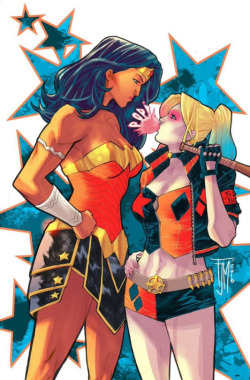 extraordinarycomics:Harley Quinn & Wonder Woman by Francis