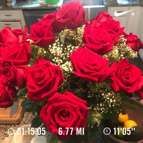 Holiday rundown. #memorialday #memorialdayrun #roses🌹 #someonespecial❤️