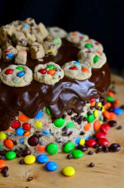 do-not-touch-my-food:    M&M Cookie Dough Ice Cream Cake