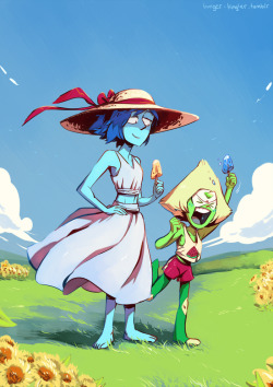 burger-kingler:  Summer’s almost over!! Lapis doesn’t really