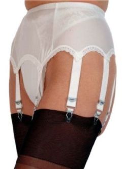 #panties #girdle #garter belt #high-waist #stockings #white