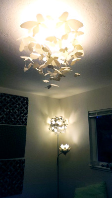maid-en-china:  I made a butterfly ceiling lamp shade for myself