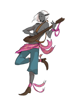 kavos-plz:  Drowcember day 14. Cute bard Ton’dip