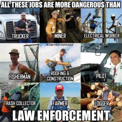  “The idea that police have an incredibly dangerous job is