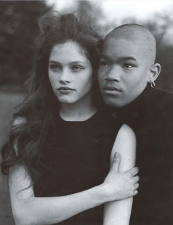 gay-skinhead:    Lonneke Engel and Unknown Model for Versace