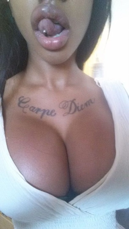 too-much-is-not-enough:  Look at them. Look at my tits.Like you need telling. You haven’t taken your eyes off them since I got them.Look at how big they are. How round they are. How my shirt is straining, struggling to contain them. Look at how they