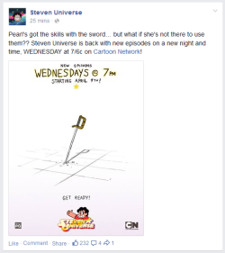 Remember folks, no new episode tonight, SU has moved to Wednesdays!