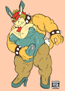 loneliest-bara:  bunny bowser sketch commission !  still open