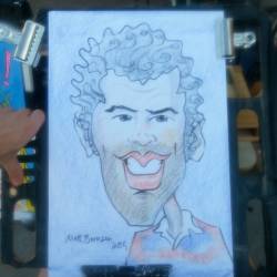 Caricature drawn at Dairy Delight! #mattbernson #caricaturist