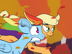 yakoshi-draws-ponies:Running of the Leaves 2: The Runback. Wanted