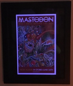 ink-metal-art:  MY MASTODON POSTER IS KINDA BLACKLIGHT REACTIVE