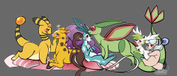 Pretty amazing pokéorgy by Whimsy(These are all on her tumblr,