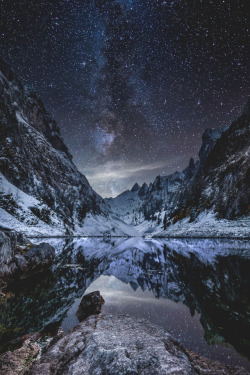theencompassingworld:   Milky Way over Fälensee Lake, Switzerland