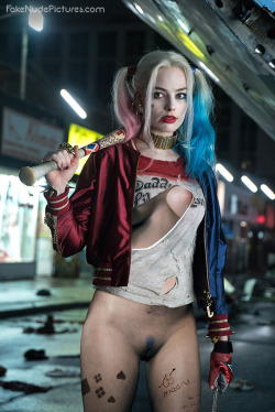 fakenudepictures:  Harley Quinn (Margot Robbie) fake nude, by