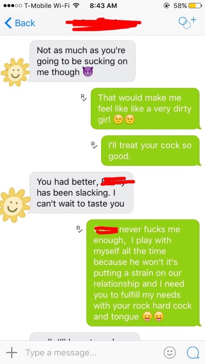 hotwifesextext:  Messages between her and her new fuck buddy ðŸ˜  Thanks for the submission! 