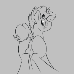 I decided to line hoodoo’s butt from this doodle he did