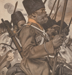 An illustration of cossacks from the cover of Collier’s Weekly