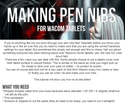 helpyoudraw:  Making Wacom nibs by F0rmaldehyde 