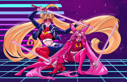 hackedmotionart: New Cyberpunk Sailor Moon print for ECCC  *tries